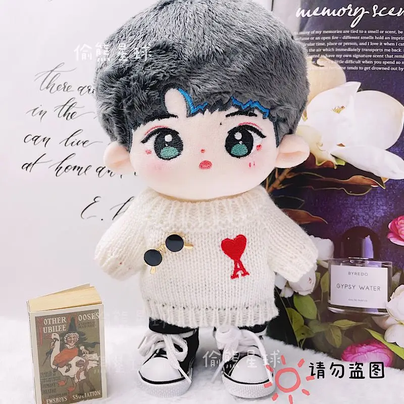 15cm baby clothes cotton doll 20cm doll clothes pants set white sweater 4