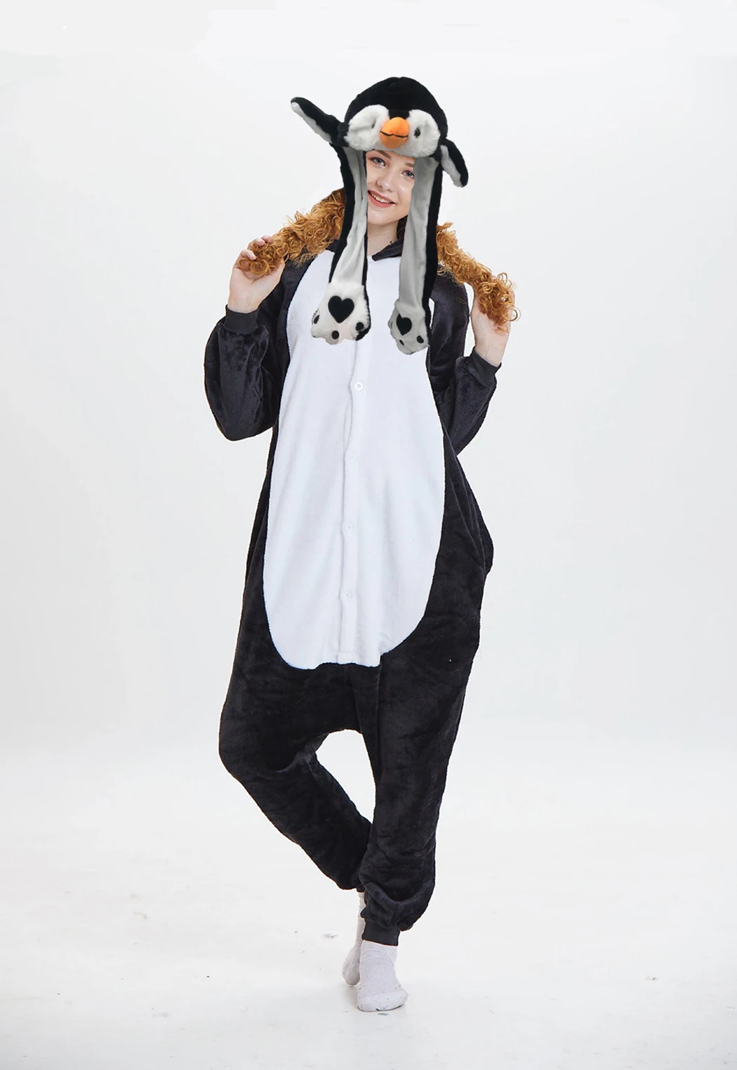 Penguin Ear Plush Hat Toys for Kids and Adults