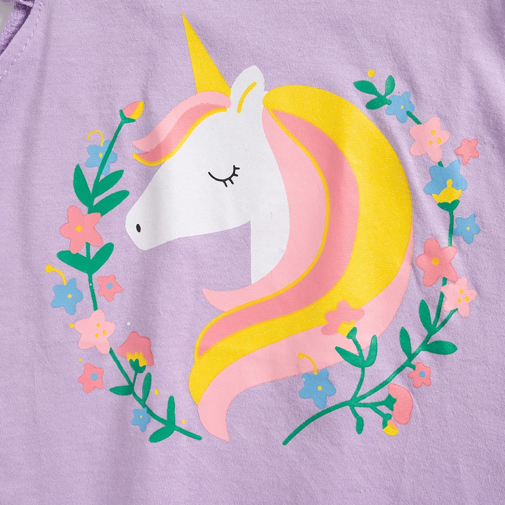 Girls t shirt girls tee shirt t shirt kids t shirt girls rainbow cartoon printed t-shirts for summer toddler girls