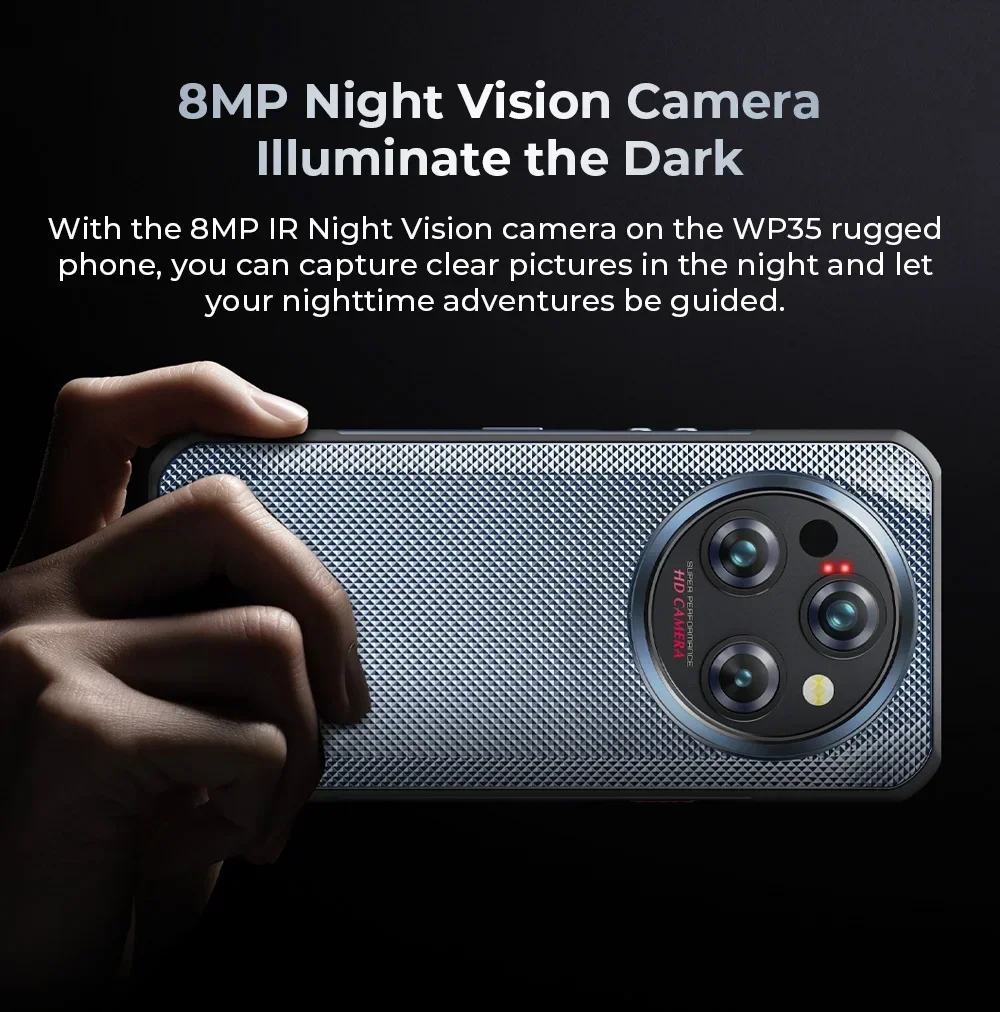 Oukitel WP35 S 48MP Rear Camera Smartphone 24(8+16)GB 256GB 11000mAh Cellphones android 14 NFC Rugged phone 6