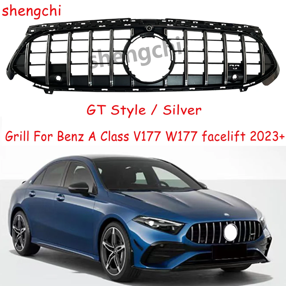 

W177 facelift GT Grille for Mercedes Benz A class V177 W177 A180 A200 A220 A250 A35 Front Bumper Grill 2023+