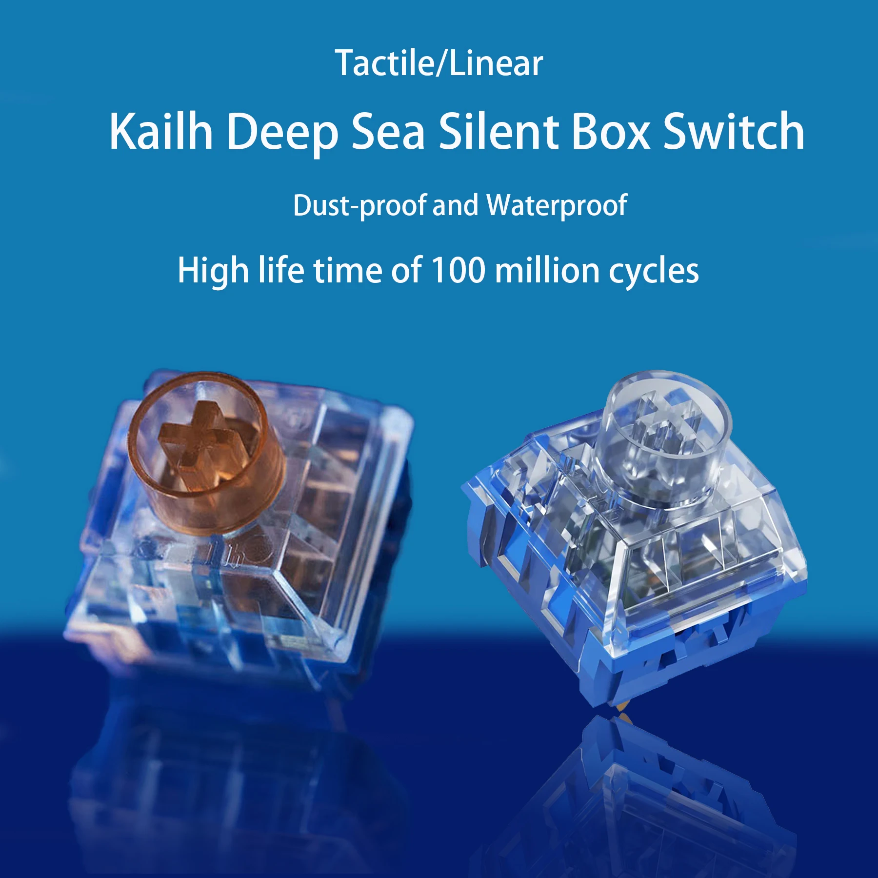 

Kailh Deep Sea Silent Keyboard Switch Pro Whale Tactile 60g Lonely Island Linear 45g RGB 3pin for Custom Mechanical Keyboard