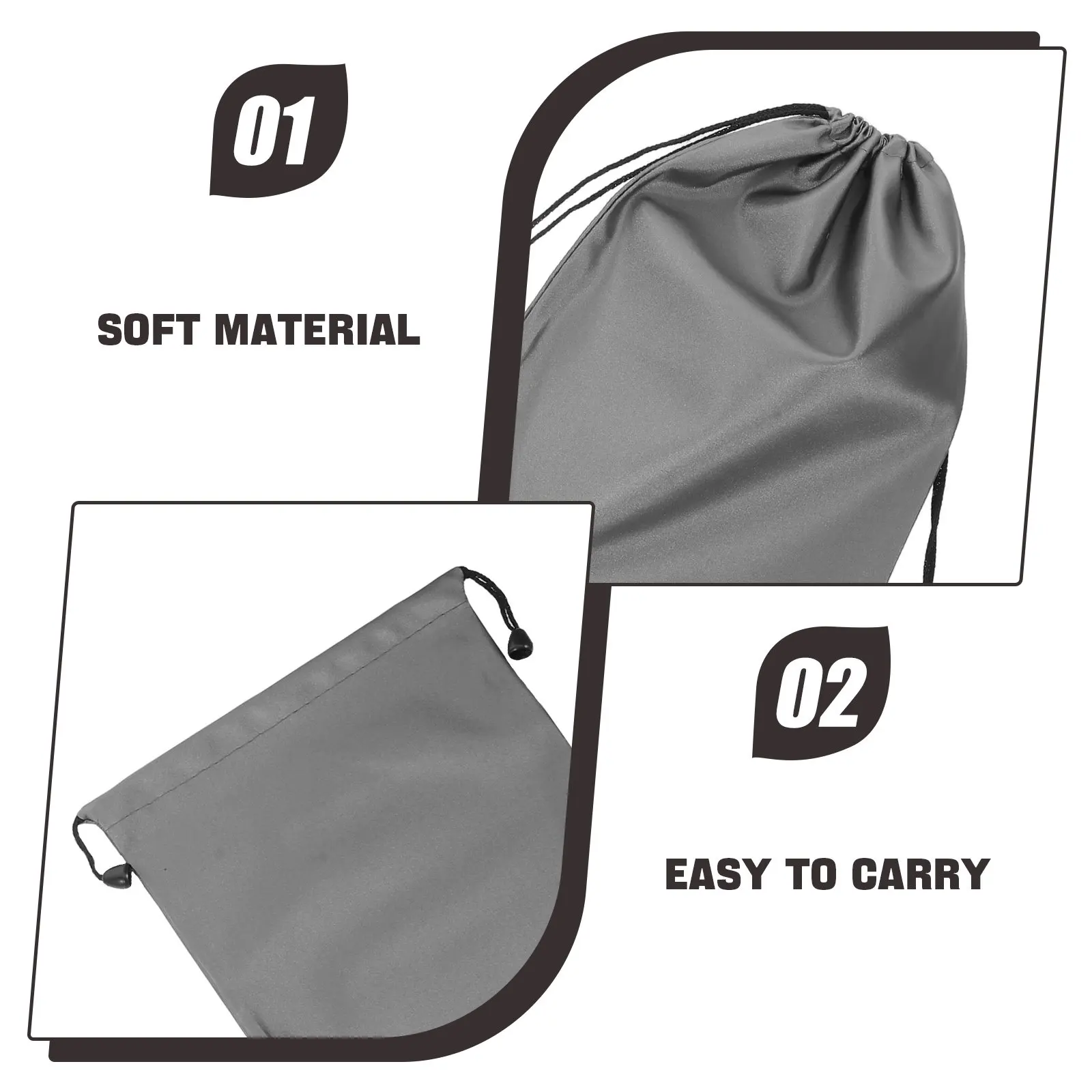 5Pcs Drawstring 보관 가방 케이블 충전기 용 소형 나일론 주최자 보조베터리 여행 전자 액세서리 파우치