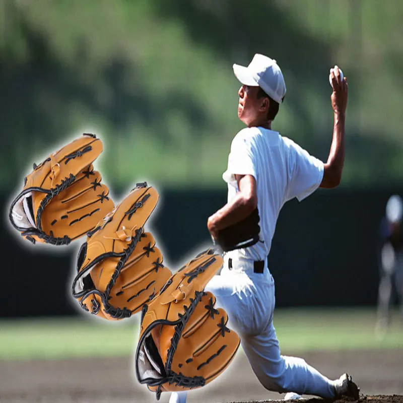 Outdoor sport baseball glove softball practice equipment size 9.5/10.5/11.5/12.5 left hand for adult man woman train baseball gloves