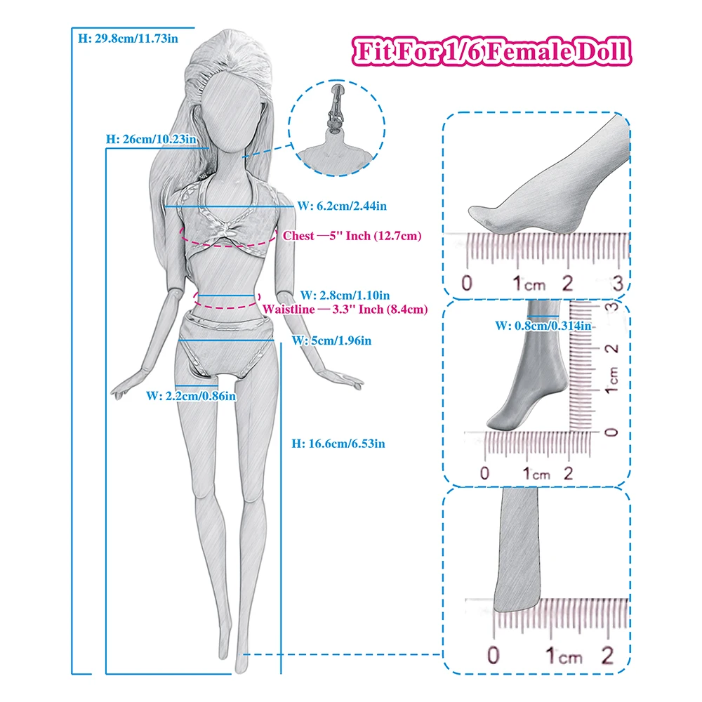 11.5 Inch Doll Shoes Fashion Hangers Boot Cute Heels Sandals for 1/6 Doll Accessories Baby DIY Dollhouse Toy JJ