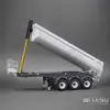 LESU RC Hydraulic Dump Trailer 3 Axles Metal Trailers Electric Legs for 1/14 TAMIYAYA Remote Control Vehicle Tractor Truck Model 1