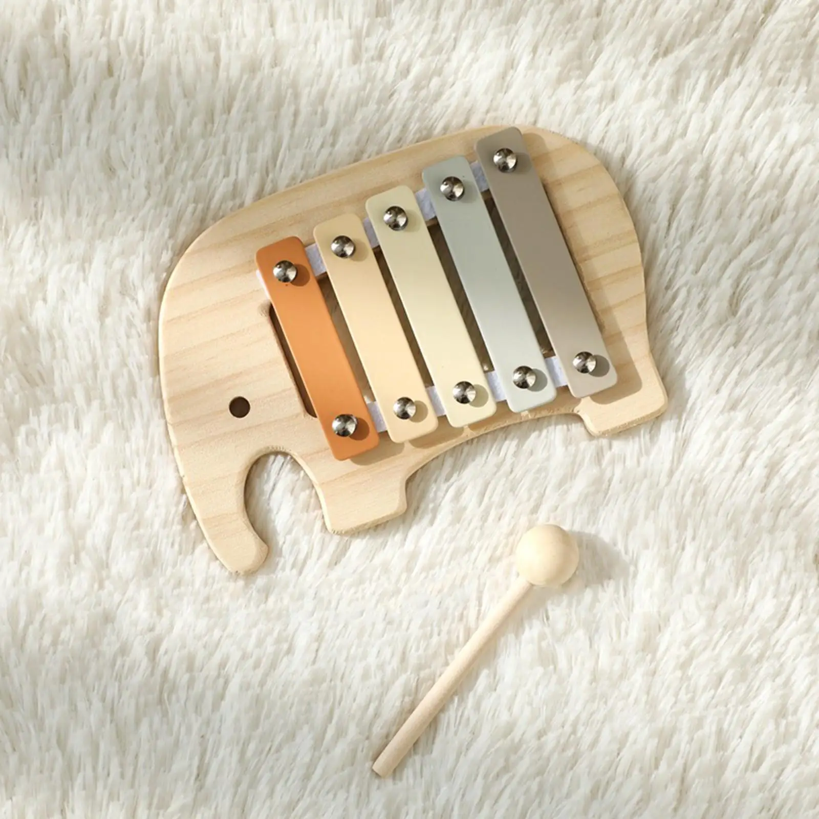 5 Scale Xylophone for Toddlers Color Perception Percussion Instrument for Event