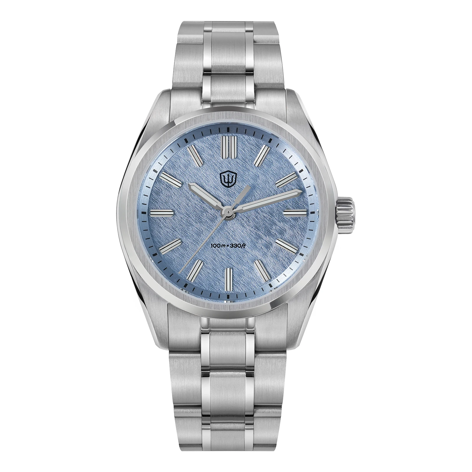 Montre Homme Watchdives VH31 - Quartz Japonais - Boîtier 36 Mm Acier Inox - Étanche 100 M - Cadran Miroir à Bulles