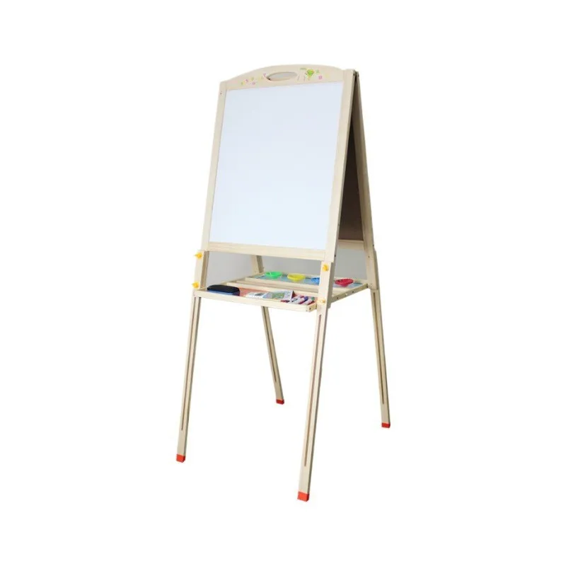 Montessori Wooden Lifting Double-sided Tablet Magnetic Painting Large Drawing Board Sensory Toy Children's Magic Blackboard Gift 4