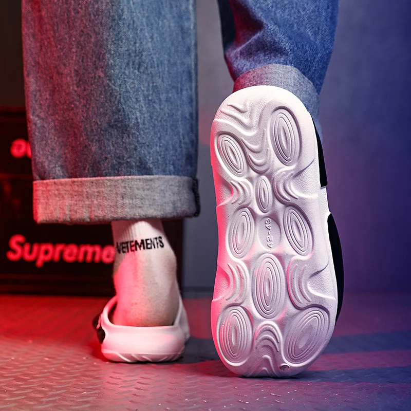 Tofflor för kvinnor och män Halkskydd med tjock sula Mjukt skum Sliders Tofflor för inomhus utomhus_voghion.com