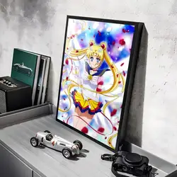 Sailor Moon Anime Decorative Wall Art Stickers - 50X70cmNoframe (Black4)