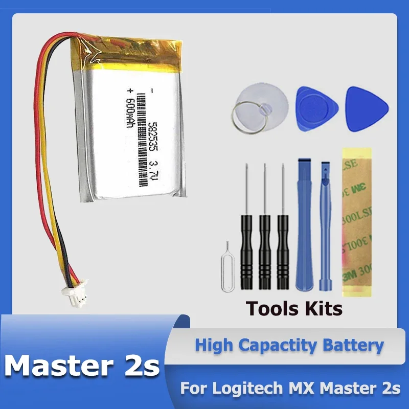 Xdou Batteria Di Alta Qualità Per Master2S Logitech Mx Master 2S Mx Anywhere 2 2S Mx Ergo + Strumenti Gratuiti