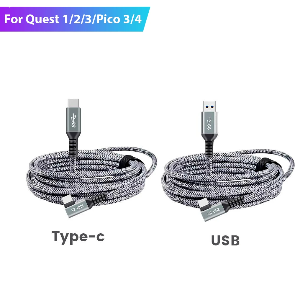 Oculus Quest 3、1,quest 2リンク,vrデータライン,USB 3.0,3/4用