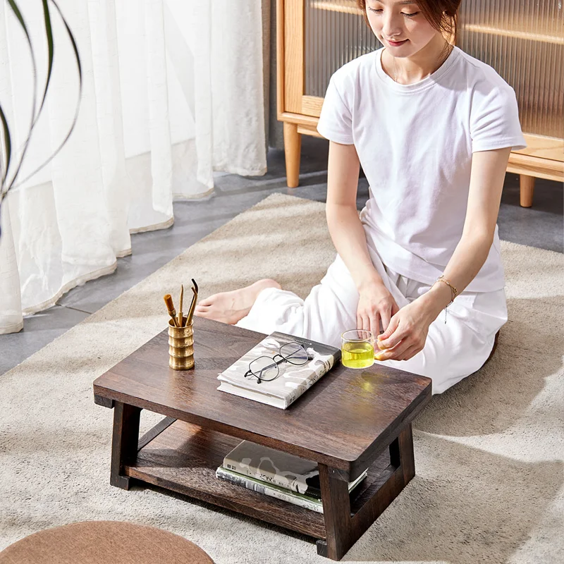 Tavolino Basso Pieghevole In Stile Giapponese - Multiuso: Tavolo Da Tè, Scrivania, Tavolo Da Pranzo, Per Tatami, Camera Da Letto, Soggiorno