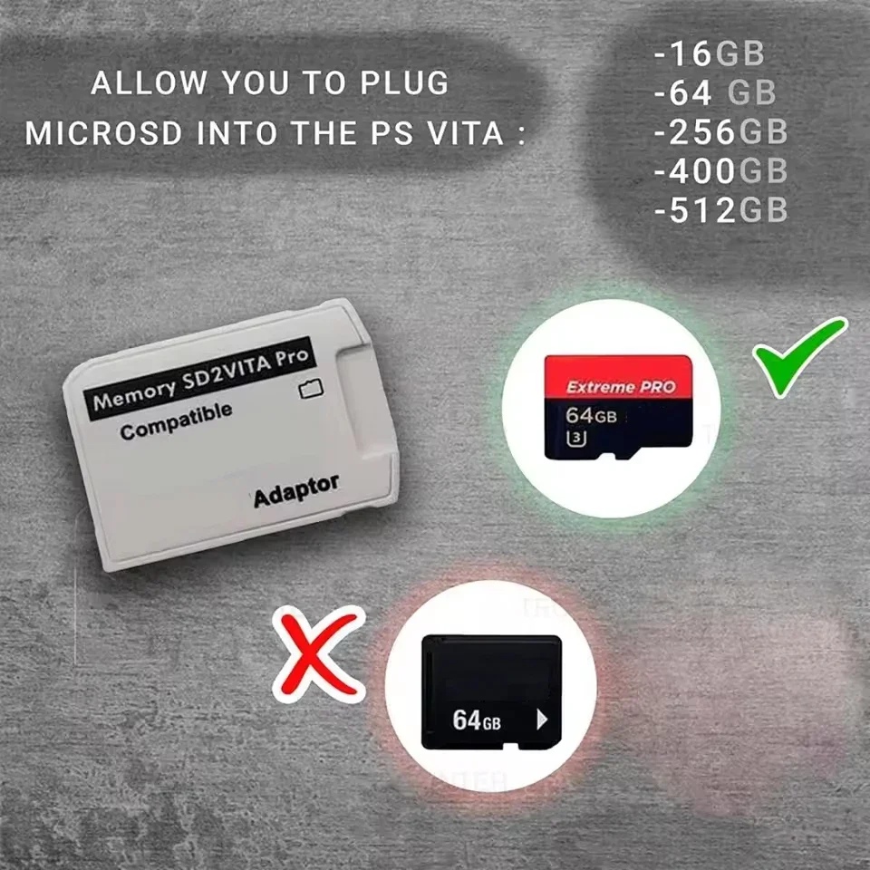 Universal Memory Card Adapter for PS Vita - Version 6.0 SD2VITA Game Card Reader