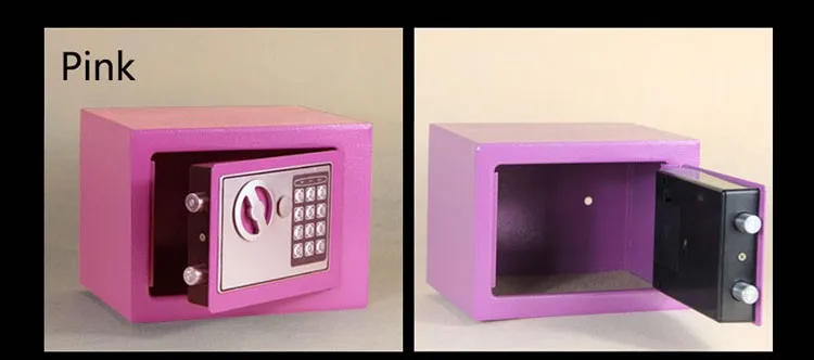 Small Digital Safe Steel Money Room Safe with Key for Safe Storage of Money, Jewelry or Documents Fireproof Money Holder