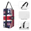 Custom Vintage British Flag With London Symbol Cosmetic Bag Fashion Union Jack Makeup Case Beauty Storage Toiletry Bags 3