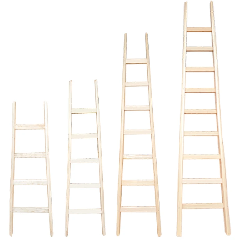 

Wood ladder, solid wood vertical ladder/household indoor and outdoor/kindergarten/decoration/stair climbing tools