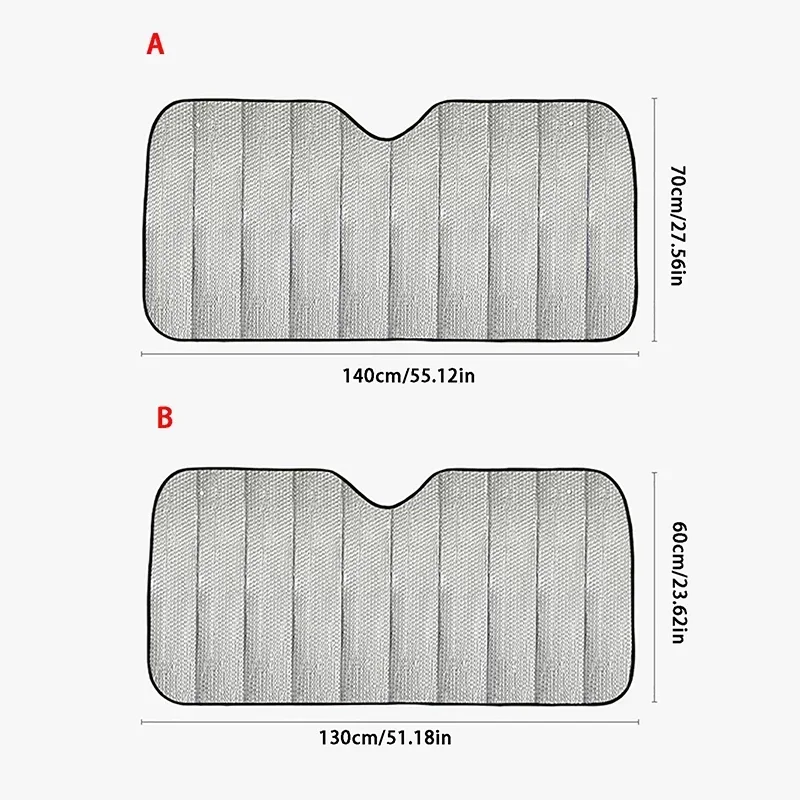 Car Sunshade Set 1 Piece of Car Sunshade With Heat Insulation and Sun Protection Car Front Windshield With Suction Cup Sunshade Amagi