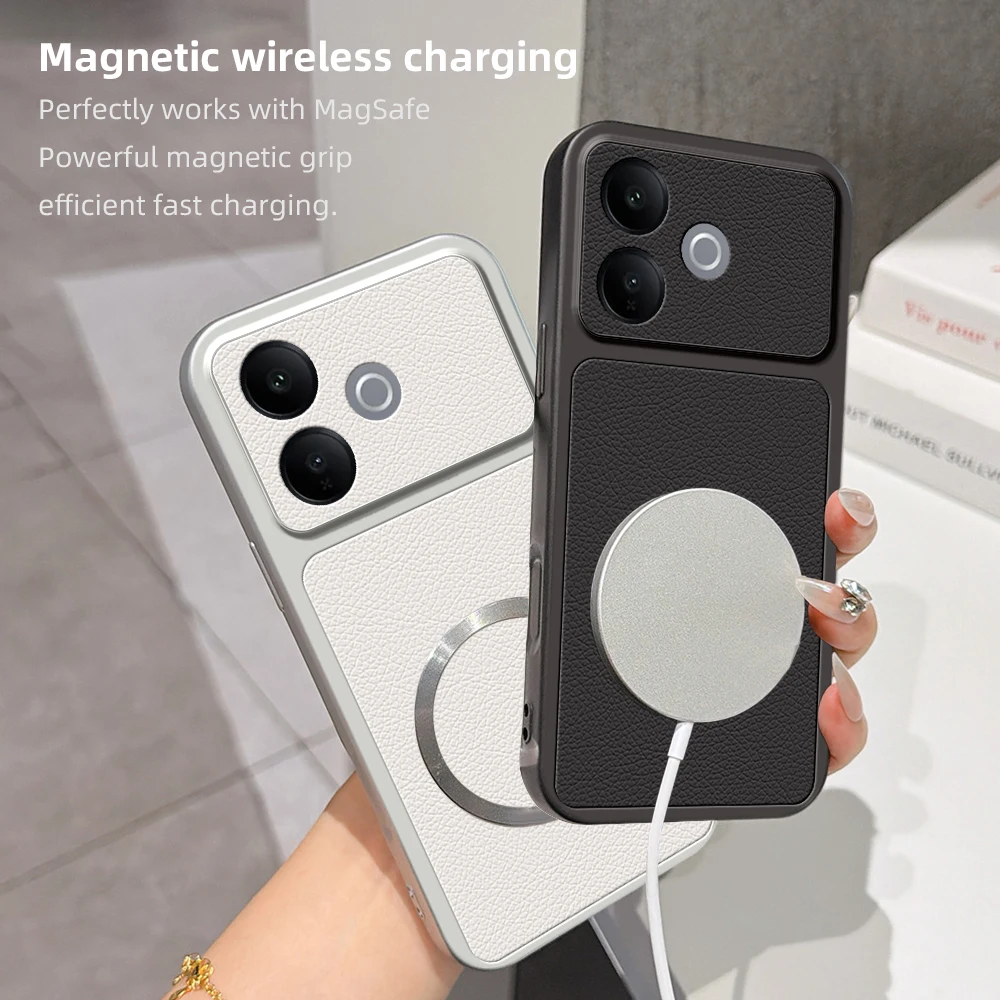 Luxury Leather Matte Magnetic Soft TPU Phone Case