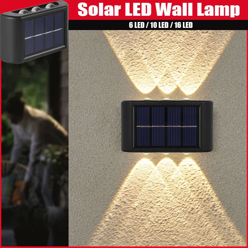 

Solar Wall Lamp Outdoor Waterproof Solar Lights Outdoor Sunlight Lamp for Garden Street Landscape Balcony Decor Solar Light