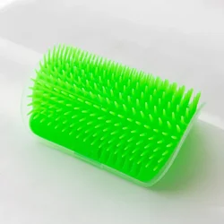 Deluxe Cat Corner Massage Brush with Scratching Post and Accessory Set (Light green)