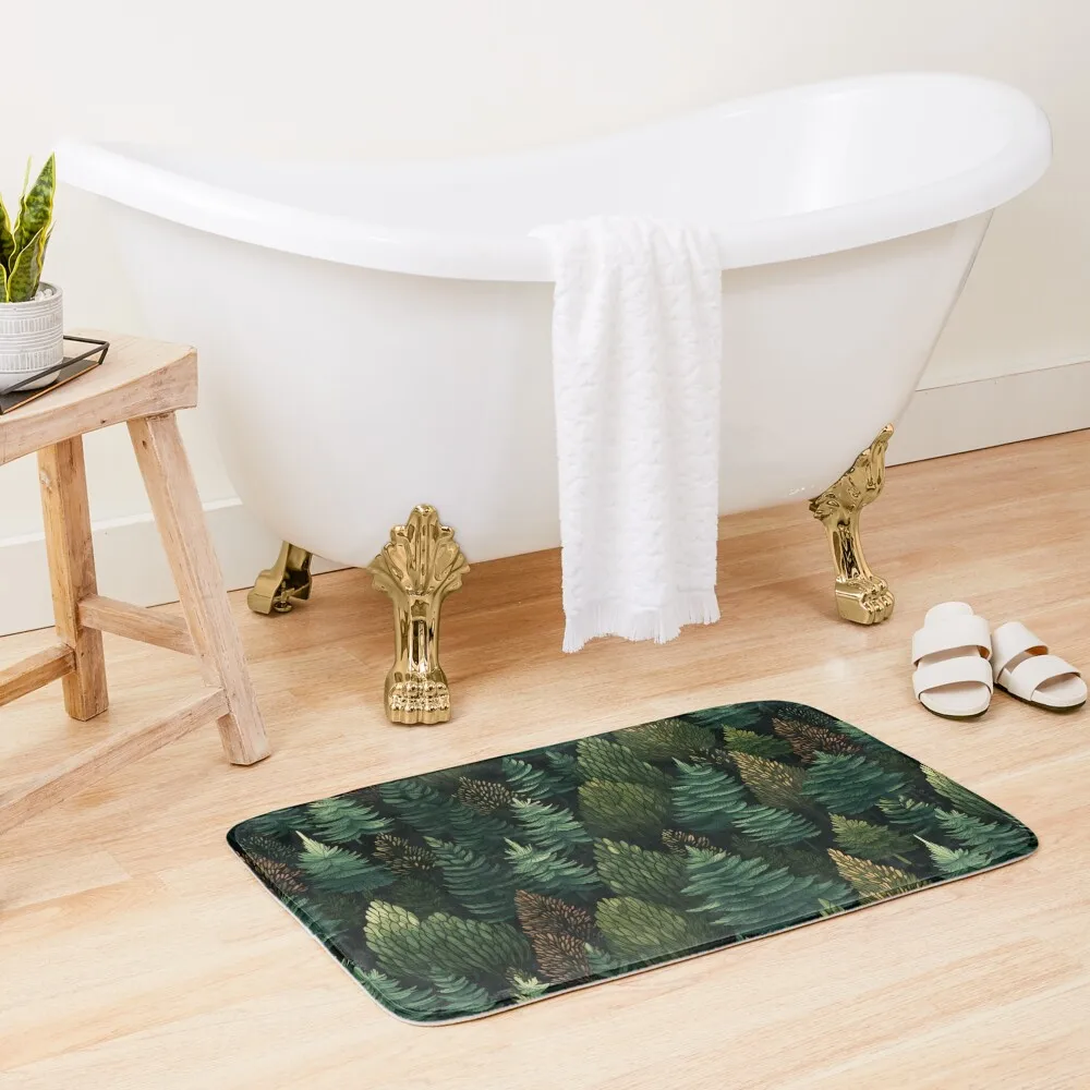 

Dark Forest Pattern Bath Mat Set For Bathroom For Bathroom And Toilet Carpets For Bathrooms Foot Bathroom Mat