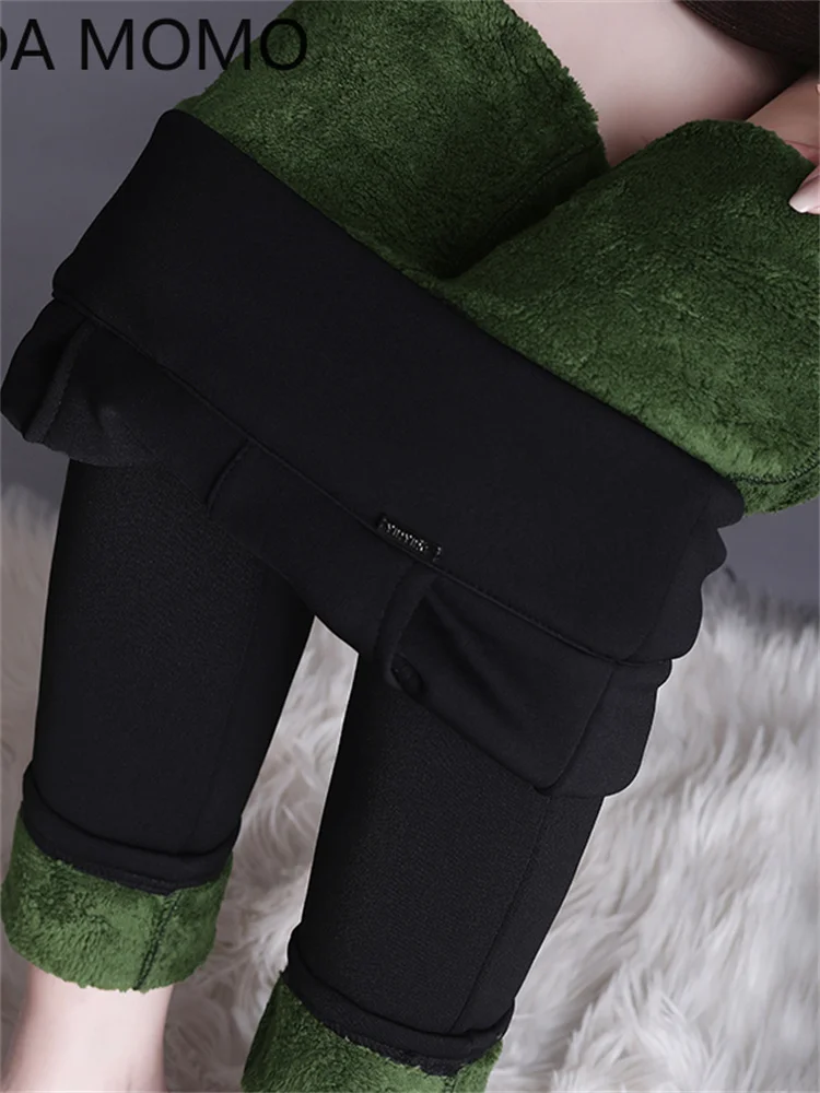 

Брюки женские офисные облегающие, элегантные теплые штаны-карандаш, Стрейчевые утепленные леггинсы с завышенной талией, одежда для женщин, 5xl, 6xl, зима