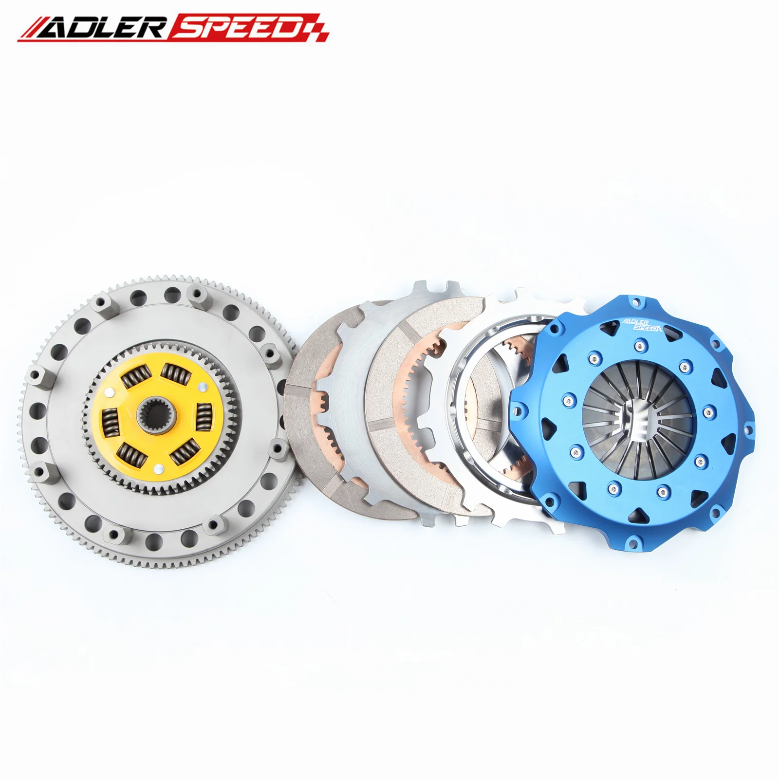 ADLERSPEED 8.5인치(215mm) 스프링 클러치 레이싱 트윈 디스크 클러치 키트 (토요타 1JZ 2JZ R154 푸시 타입)