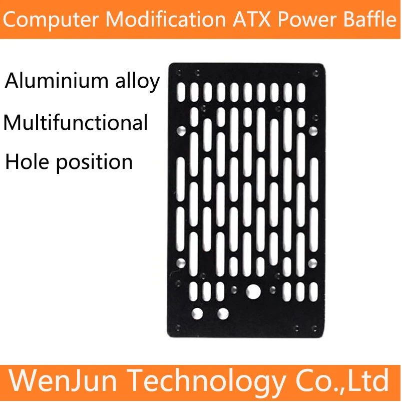 PC Computer Modification ATX Power Baffle Aluminium alloy ATX power supply board Multifunctional open Hole position
