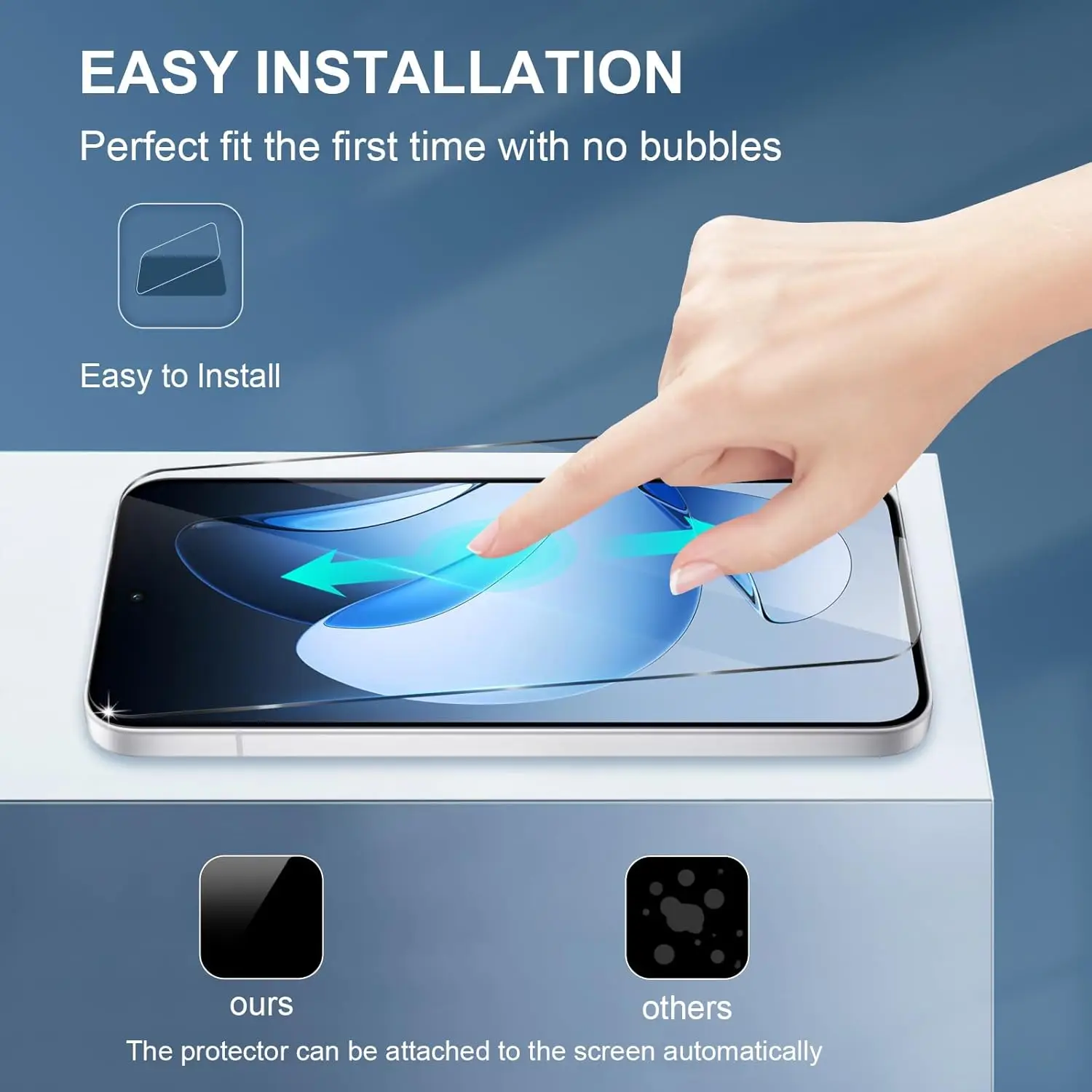 Premium Tempered Glass Screen Protector Set - 2-4 Pack
