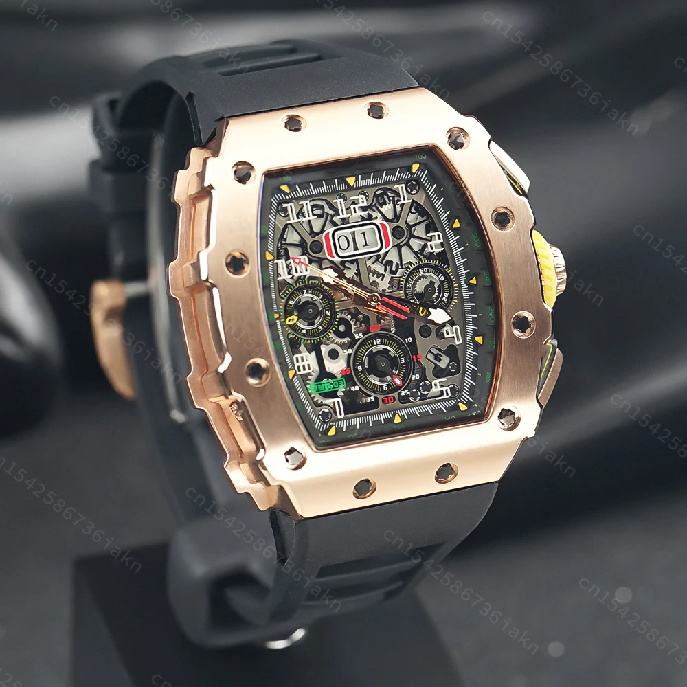 2022 Fashion New Men's Automatic Watch Stainless Steel Material Rubber Strap Sapphire Glass Mirror Casual Sports Waterproof