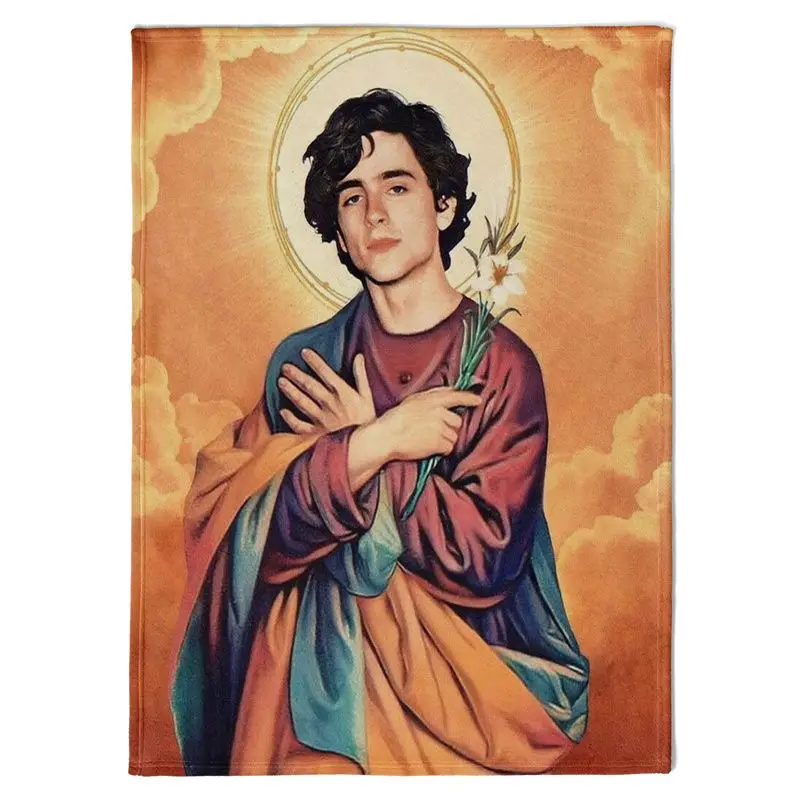 

Aertemisi Timothee Chalamet as Jesus Funny Meme Throw Blanket for Women Men Kids Pets Couch Sofa Bed Decor