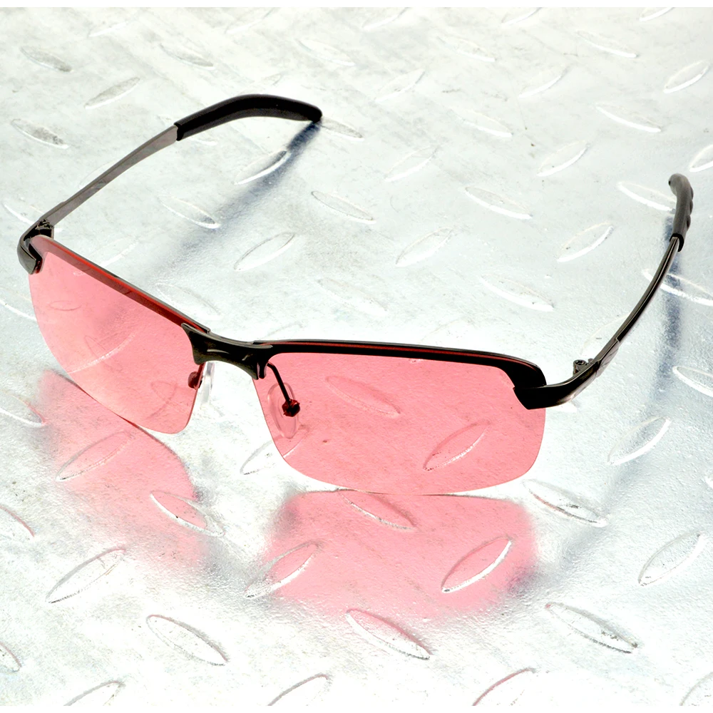 

Red Lenses Night Vision Al-mg Alloy Rimless Polarized Sunglasses Uv400 Uv100% Mens Sports Sun Glasses Outdoor Driving Fish
