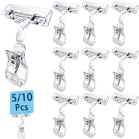 25Pcs Price Tag Holder Clear Acrylic Merchandise Sign Clips Swivel Label Rack Price Display Clips for Supermarkets Supply Store 1