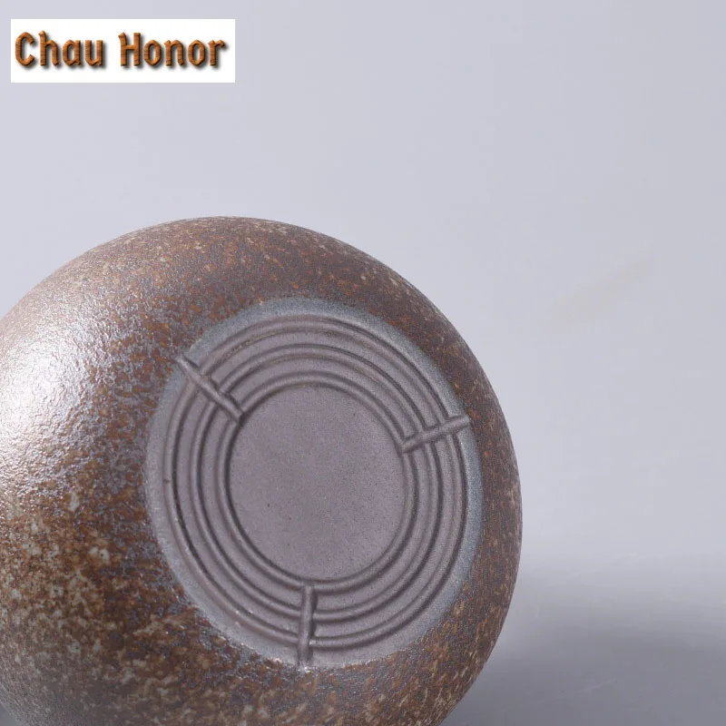 650ml Retro Handmade Ceramic Loop-handled Teapot Household High Capacity Teakettle Kung Fu Tea Teaware Accessorie Gift Packaging