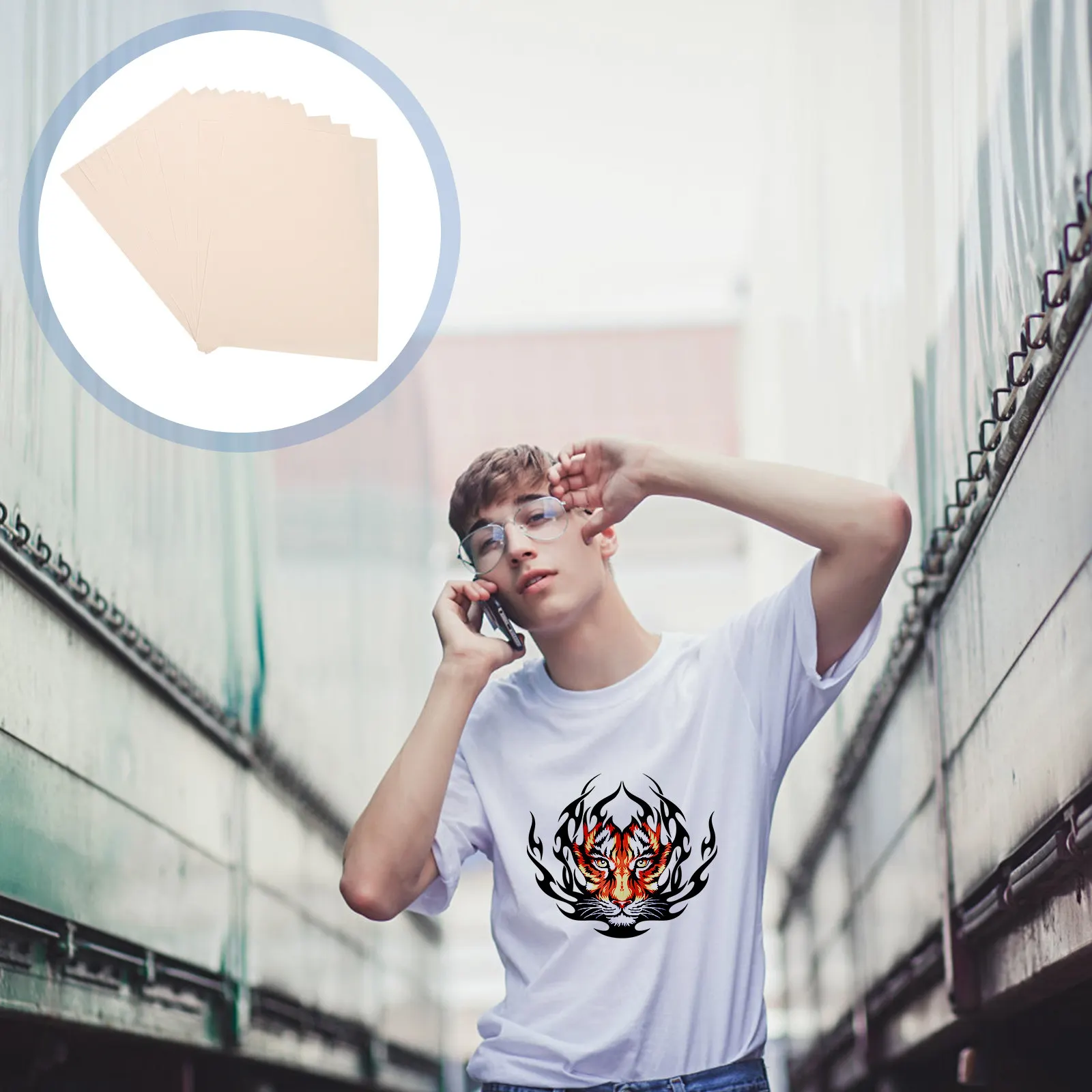 100매 열전사 용지 잉크젯 프린터용 개인 맞춤형 티셔츠, 모자, 가방용 다리미 전사 용지 DIY 선물용