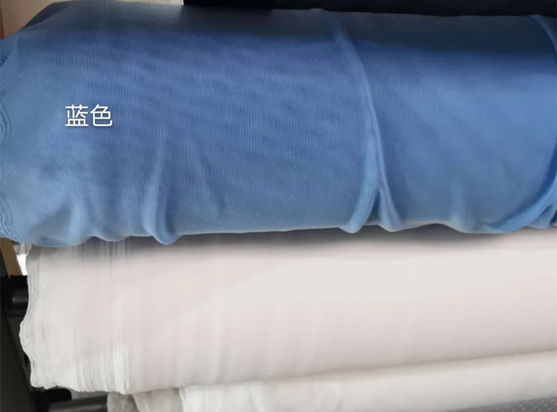 4-Way Stretch Spandex Net Fabric Mesh Dance Dress Lining Material 150CM Wide Nude, Off White, Black, Blue in Stock 5