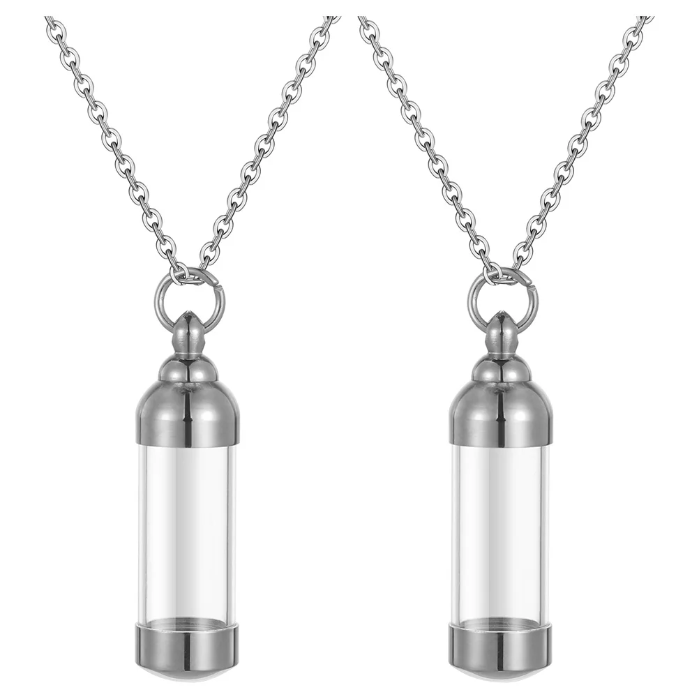

2pcs Ashes Urn Necklaces Dog Urn Necklace Memorial Urn Necklace Ashes Keepsake Jewelry