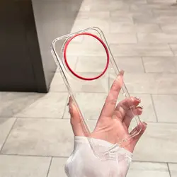 Luxury High Transparent Red Box PC Case - Simple and Elegant Protection - Xiaomi 17Ultra Leica (Clear)