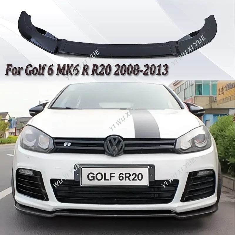 Pour Volkswagen Golf 6 MK6 R R20 3Pcs Lèvre de Pare-chocs Avant De Voiture  Répartiteur Diffuseur Retrofit Kit Carrosserie Spoiler Garde 2009-2013  Tuning - AliExpress