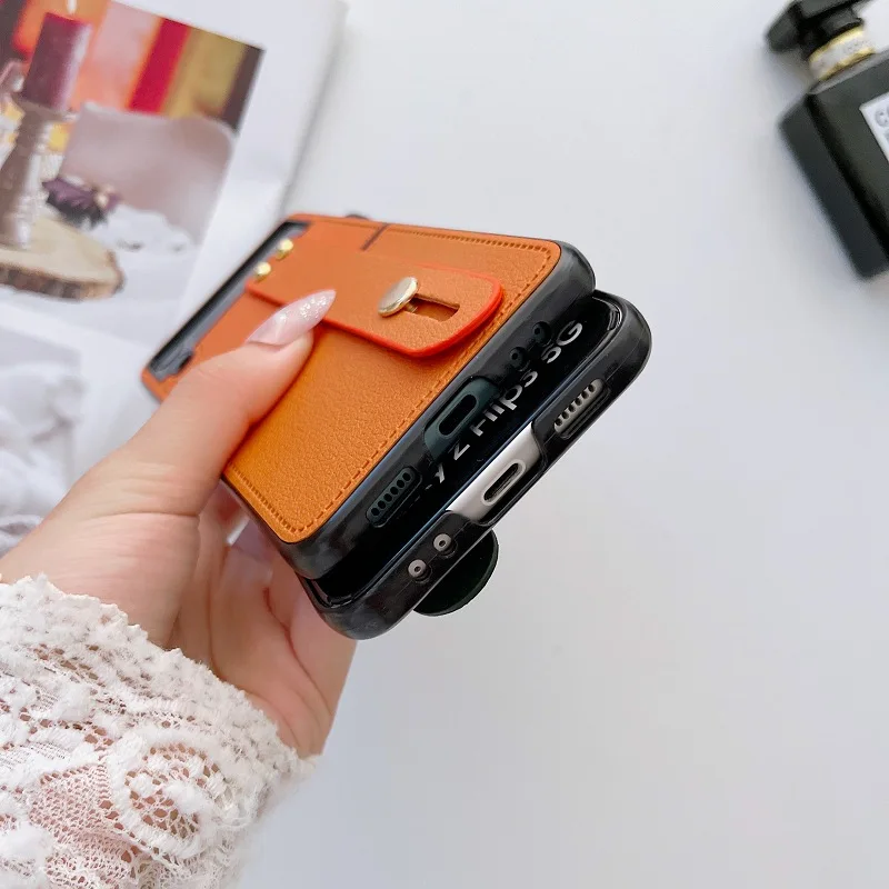 Case With Strap For Samsung Galaxy Z Flip 4 Z Flip 3 Z Flip 2 1 Case Shockproof Shell For Flip 2 Back Cover z플립 4 케이스_voghion.com