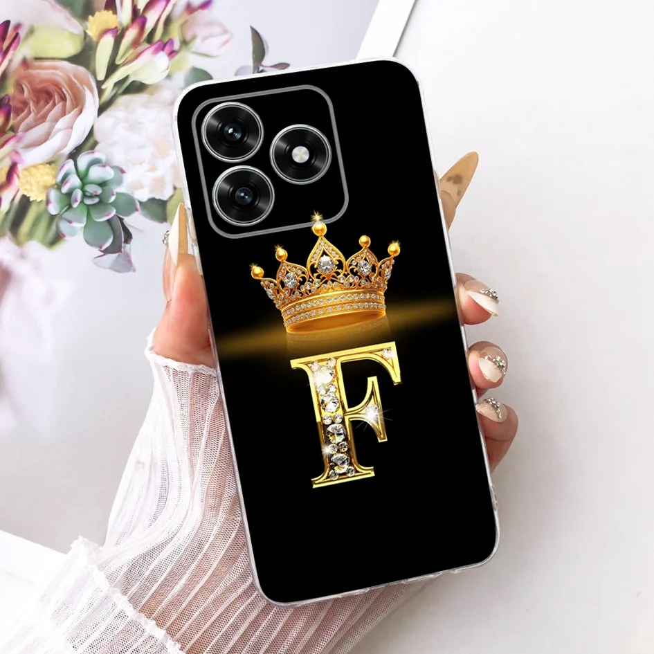 Luxury Crown Letters Soft Slim Silicone Phone Cover - Elegant Silicone Bumper Case