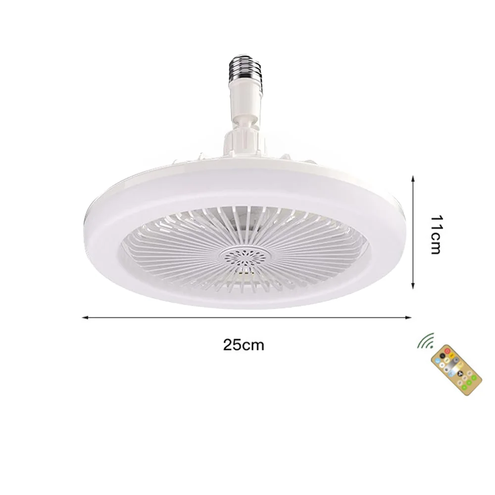 2024 핫 투인원 소켓 선풍기 천장 선풍기, 조명 및 리모컨, 주방, 침실, 거실용 LED E27 나사 선풍기 조명