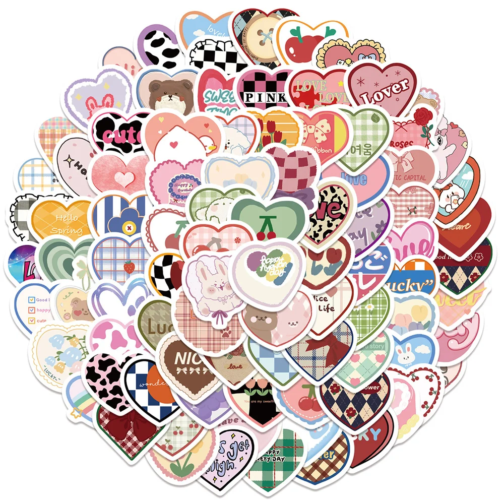 Glass Hearts Deco Sticker, Cute Illustration, Kpop Polco Stickers, Kpop  Journal, Diary, Love Hearts, 3D Heart, 