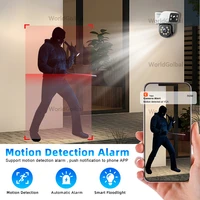 Tuya 8MP 4K WIFI caméra IP PTZ double objectif double écran détection de mouvement couleur nuit caméra de Surveillance de sécurité extérieure Tuya 2