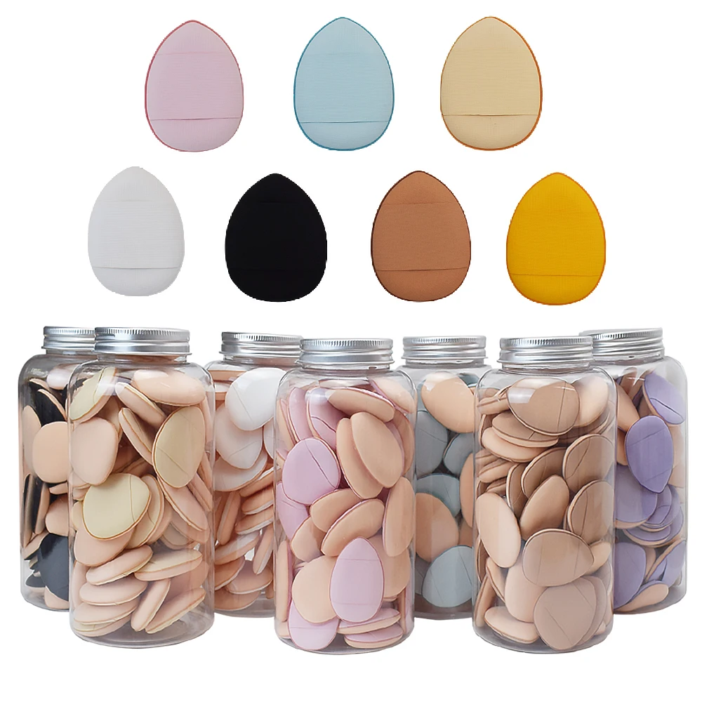 50 Pcs/Bottle Mini Finger Puffs: Flawless Foundation & BB Cream Applicators - A Makeup Artist's Secret Weapon