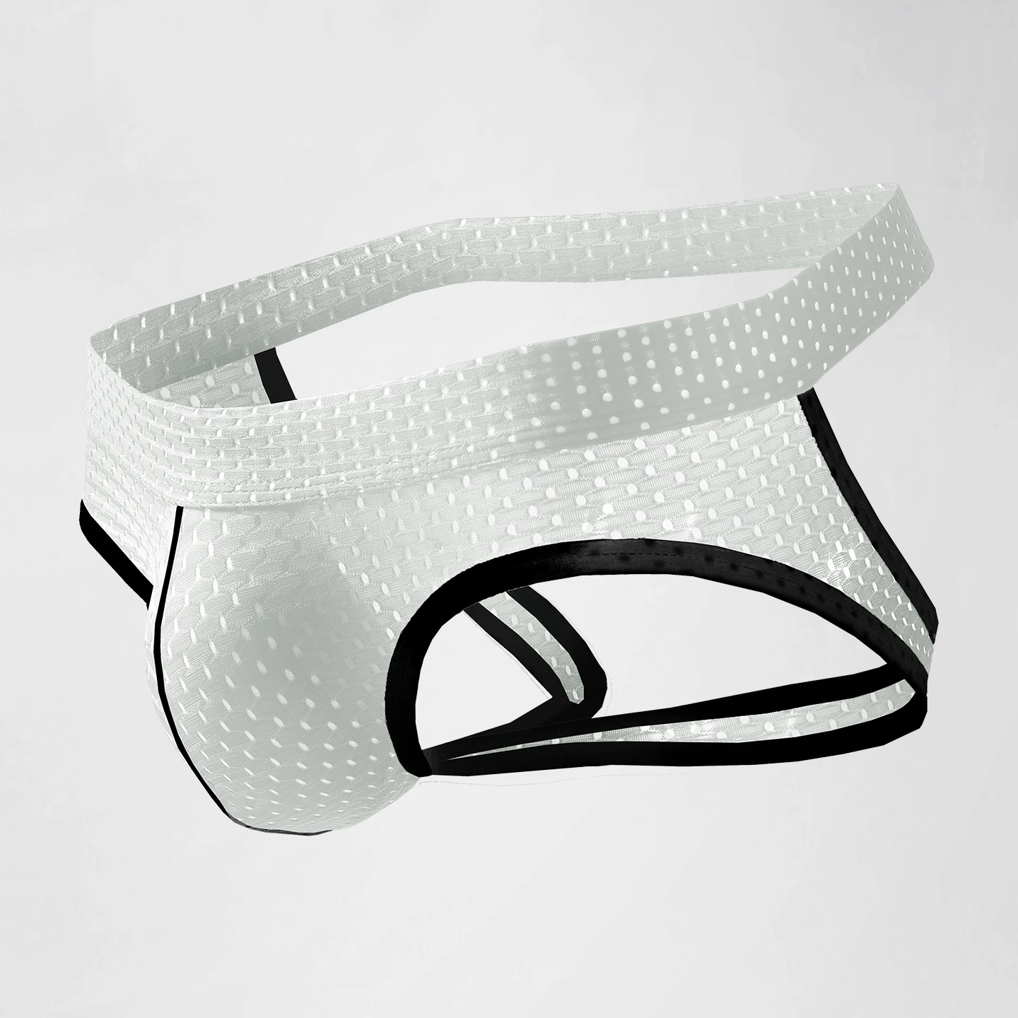 Hollowed-out double T-shaped underwear for men, low-waisted ice silk T pants, elastic and sexy underpants, comfortable T-shaped