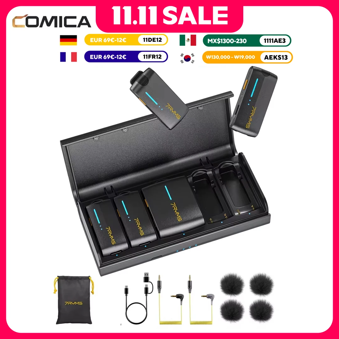 7RYMS iRay DW40 4 チャンネル ミニワイヤレスマイク 4 オーディオ