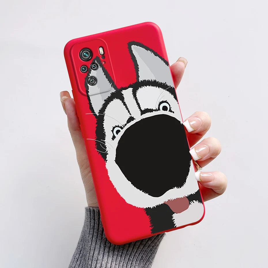 Adorable Panda & Dog Silicone Soft Cover for Xiaomi Redmi Note 10 Series